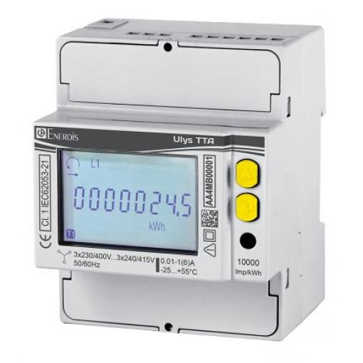 Elektroměr, řada: ULYS LCD 8číslicový 3fázový Digitální Impulzový výstup výška číslice 85 mm, výška výřezu: 90 mm, šířka