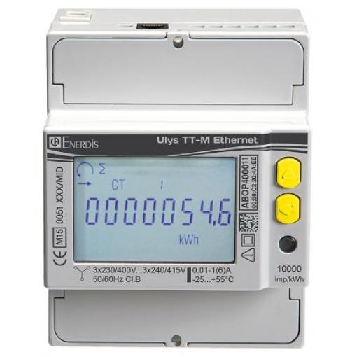 Elektroměr, řada: ULYS LCD 8číslicový 3fázový Digitální Impulzový výstup výška číslice 85 mm, výška výřezu: 90 mm, šířka