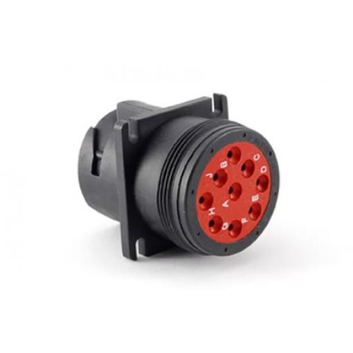 Kulatý konektor, počet kontaktů: 9, Montáž na přírubu, velikost: Standard Amphenol Industrial, pohlaví kontaktu: