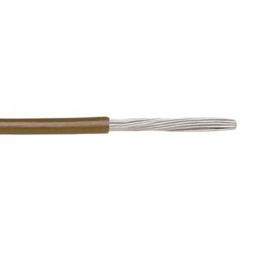Zapojovací vodič plocha průřezu 0.81 mm², typ kabelu: Vysoké teploty, prameny vodičů: 16/0,25 mm pramen vodičů, Hnědá,