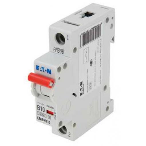 Eaton Miniaturní jistič, rozsah: EMBH 1pólový 10 A vypínací výkon 10 kA, charakteristika: Typ B, rozsah: MEM Shield 240