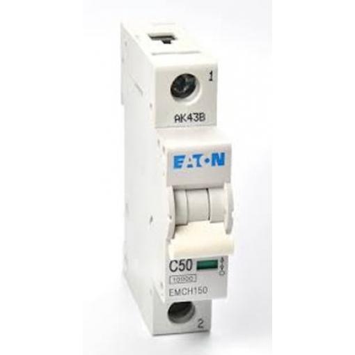 Eaton Miniaturní jistič, rozsah: EMCH 1pólový 50 A vypínací výkon 10 kA, charakteristika: Typ C, rozsah: MEM Shield 240