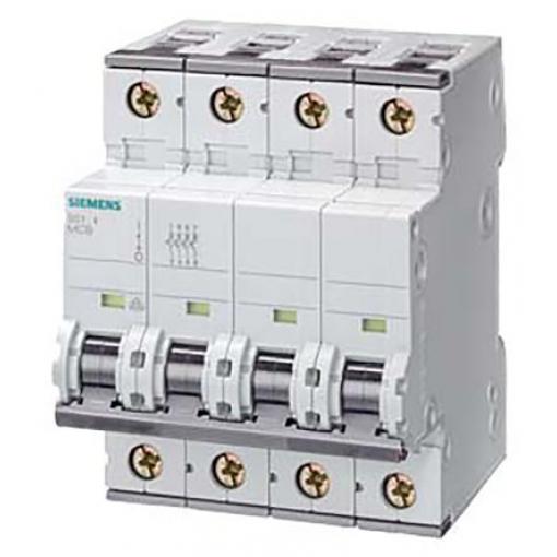 Siemens Miniaturní jistič, rozsah: 5SY4 4pólový 20 A vypínací výkon 10 kA, charakteristika: Typ C, rozsah: SENTRON 400 V