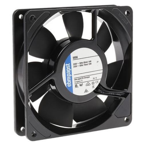 ebm-papst Sada axiálního ventilátoru, řada: 4000 N, průtok vzduchu: 93 cfm 15 W 24V ac 0.12 A IP20 119 mm 119mm 38 mm