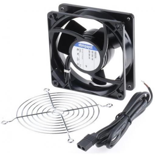 ebm-papst Sada axiálního ventilátoru, řada: 4000 Z, průtok vzduchu: 160 m³/h 19 W 230V ac 0.12 A IP20 119 mm 119mm 38 mm