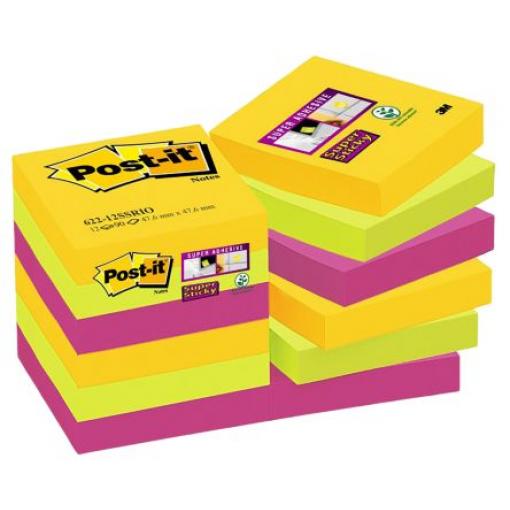 Samolepicí bloček 90 ks, Různé Post-It 47.6 mm 47.6 mm