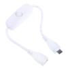 Cable Power Kabel USB do zásuvky IC Vnější, A: Micro USB B, 200 mm Vnitřní, Bílá, B: Micro USB typ B