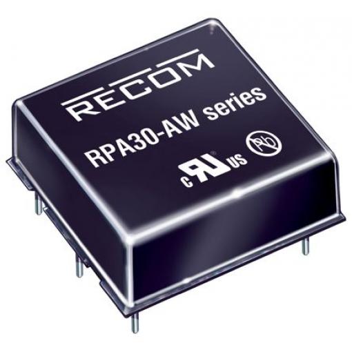 Recom Měnič DC/DC RPA30-AW, výstup: 5 V dc 1.6 kV dc, Vin 36V dc 6 A, Vin 9V 30 W -40 °C 56 °C Průchozí otvor