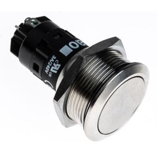 EAO Tlačítkový spínač, řada: 82 IP65, IP67 SPDT Panel Okamžité 22 mm 3 A 240 V dc 240 V ac