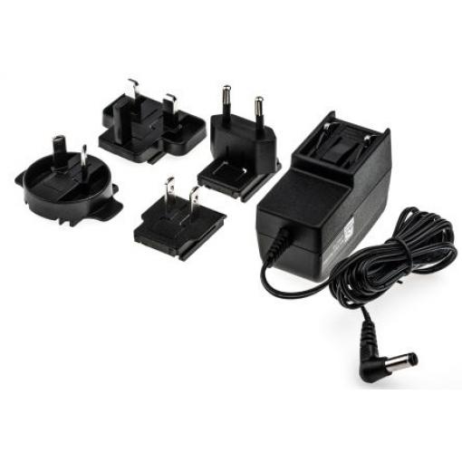 RS PRO Adaptér AC/DC 12 W, výstup: 12V dc, počet výstupů: 1 2.1 x 5.5 x 12 mm Kladný pól na středu, 2.5 x 5.5 x 12 mm