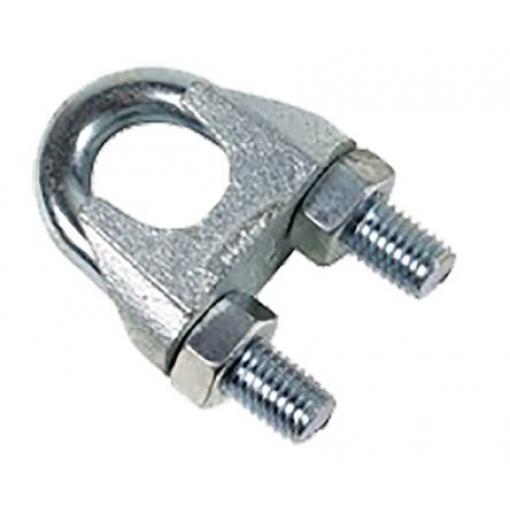 Úchyt ocelového lana, Steel (Bridge), Uhlíková ocel (U-šroub) 5 mm DIN 741 RS PRO