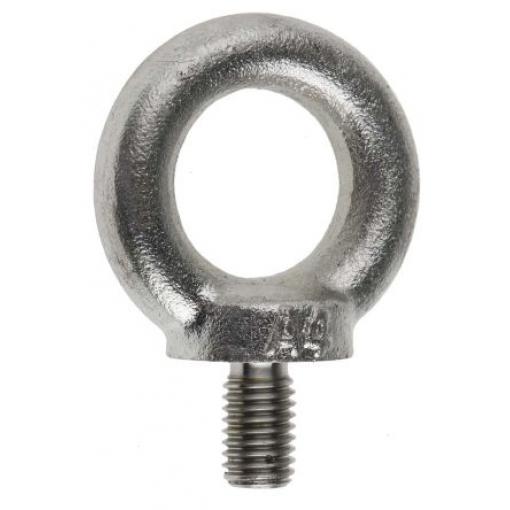 Oční šroub, Pozinkovaná ocel M10 RS PRO 17 mm 25 mm, limit zatížení: 0.23 t