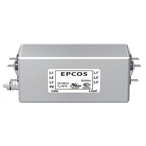 Filtr EMC, řada: B84143A*166, 520V ac, 50/60 Hz, Montáž na rám, Svorkovnice, 10 A, počet fází: 3, 3.1 mA, EPCOS, 1, 12.9