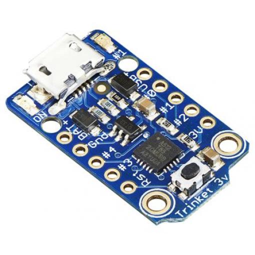 ADAFRUIT INDUSTRIES Vývojový nástroj pro mikrokontroléry, ATtiny85, MCU 1500, MCU, TRINKET 3,3 V, Vývojová deska