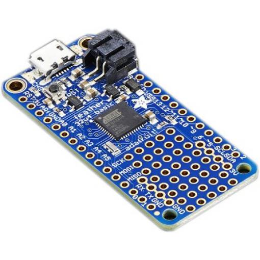 ADAFRUIT INDUSTRIES Vývojová deska, ATmega32u4, MCU 2771, Mikrokontrolér, ATmega32u4, Feather 32u4 Basic Proto, Vývojová