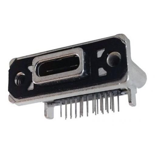 Amphenol Communications Solutions Konektor USB, řada: MUSBR Vnitřní, počet portů: 1portový, orientace těla: Pravý úhel