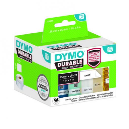 Dymo Role do tiskáren štítků Bílá Černá 25 mm Dymo 450 Twin Turbo, Dymo Wireless, Dymo 450 DUO, Dymo 4XL, Dymo 450