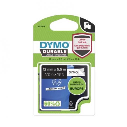 Páska do tiskárny štítků barva tisku Černá Bílá pro různé modely tiskáren Dymo 450 DUO, Dymo PnP, Dymo 360, Dymo 500TS,