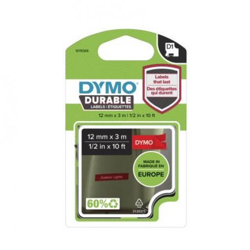 Páska do tiskárny štítků barva tisku Bílá Červená pro různé modely tiskáren Dymo 160, Dymo 450 DUO, Dymo 500TS, Dymo