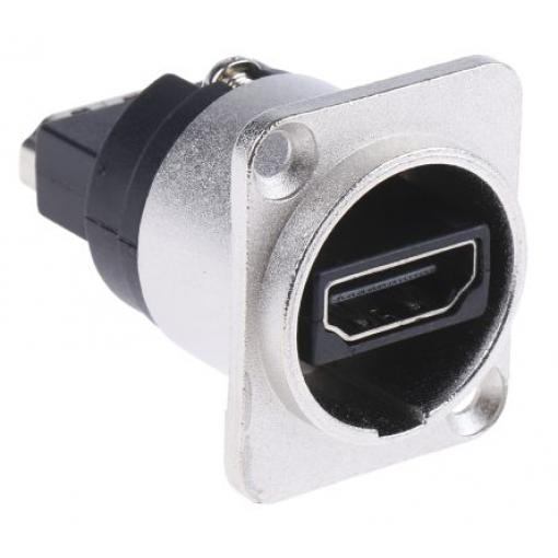 RS PRO Průchozí konektor HDMI, číslo řady: CP, 38.5 mm Vnitřní, počet kontaktů: 2, orientace těla: Rovný, 40 V