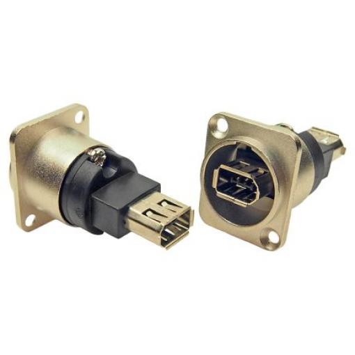 RS PRO Konektor Firewire, řada: CP, počet kontaktů: 2, orientace těla: Rovný, Montáž do panelu Vnitřní