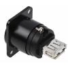 RS PRO Konektor USB, řada: CP Zásuvka/zásuvka, počet portů: 2portový, orientace těla: Rovný USB typu B na A, Panel USB