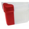 Přihrádková krabice 5 přihrádek Průhledná červená, Polypropylen 30 mm x 140mm x 75 mm RS PRO