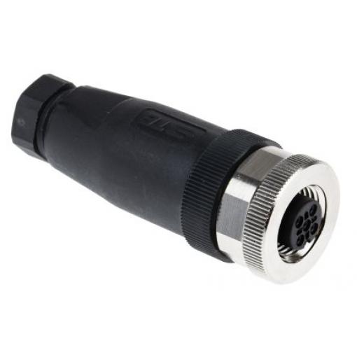 Kulatý konektor, počet kontaktů: 4, Kabel, velikost: M12 TE Connectivity, pohlaví kontaktu: Vnitřní, orientace těla: