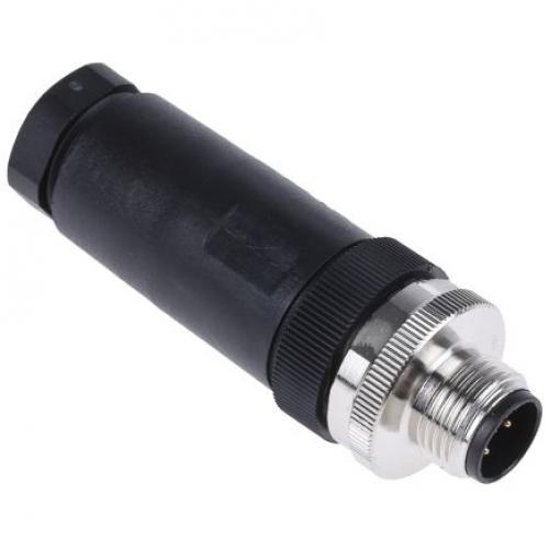 Kulatý konektor, počet kontaktů: 5, Kabel, velikost: M12 TE Connectivity, pohlaví kontaktu: Vnější, orientace těla: