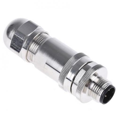 Kulatý konektor, počet kontaktů: 4, Kabel, velikost: M12 TE Connectivity, pohlaví kontaktu: Vnější, orientace těla: