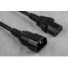 Napájecí šňůra 5 m, Černá, A: IEC C13, B: IEC C14 Polyvinylchlorid, 250 V RS PRO