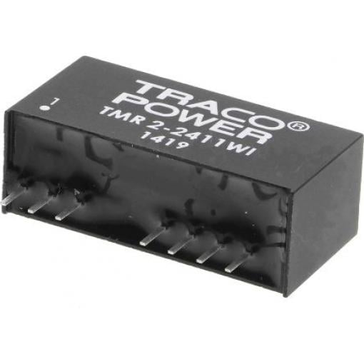 TRACOPOWER Měnič DC/DC TMR 2WI, výstup: 5 V dc 1.5 kV dc, Vin 36V dc 400 mA, Vin 9V 2 W -40 °C 85 °C Montáž na plošný