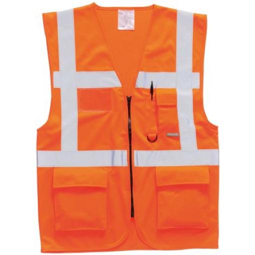 Portwest Oranžová Polyester Reflexní vesta L