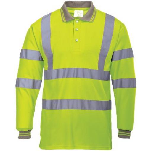 RS PRO Žlutá Unisex Reflexní tričko s límečkem M