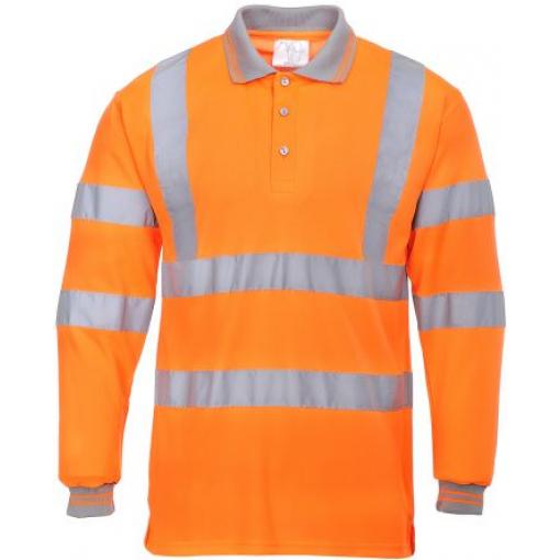 RS PRO Oranžová Unisex Reflexní tričko s límečkem S