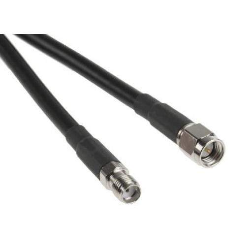 Koaxiální kabel, řada: SMA RF LLC200A, Černá Polyvinylchlorid, vnější průměr: 4.95 mm OD 50 Ω Siretta S koncovkou