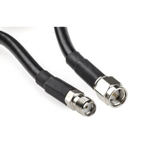 Koaxiální kabel, řada: SMA RF LLC200A, Černá Polyethylenová pěna, vnější průměr: 5 mm OD 10 m 50 Ω Siretta S koncovkou