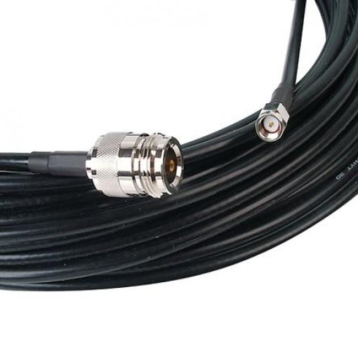 Koaxiální kabel, řada: N Type, SMA RF LLC200A, Černá Pěnový polyethylen vstřikovaný plynem, vnější průměr: 4.95 mm OD 10