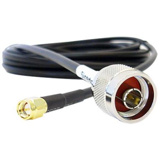 Koaxiální kabel, řada: N Type, SMA RF LLC200A, Černá Pěnový polyethylen vstřikovaný plynem, vnější průměr: 4.95 mm OD 10