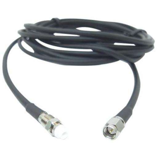 Koaxiální kabel, řada: FME RF LLC200A, Černá Pěnový polyethylen, vnější průměr: 5 mm OD 5 m 50 Ω Siretta S koncovkou