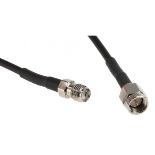 Koaxiální kabel, řada: SMA RF LLC100A, Černá Pevný polyethylen, vnější průměr: 2.79 mm OD 5 m 50 Ω Siretta S koncovkou
