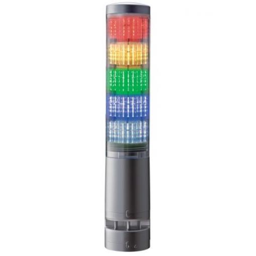 Patlite Signální věž, řada: LA6 RGB LED Bzučák 5 světelných prvků barva Čirá 24V dc Přímá