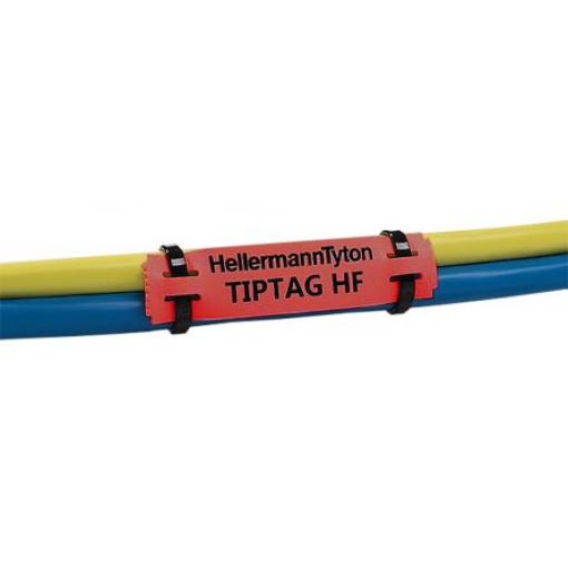 HellermannTyton Kabelové štítky Červená Černá 100 mm TT4000+, TT430 100 mm 120 Per Pack