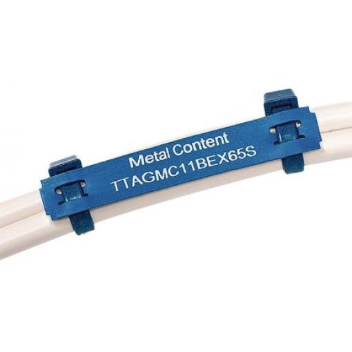 HellermannTyton Kabelové štítky Modrá Bílá 100 mm TT4000+, TT430 100 mm 120 Per Pack