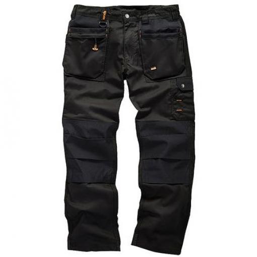 Scruffs Pracovní kalhoty Muži No, SC: 38 in velikost 38 in v pase, délka nohavice 32in, Černá, řada: Worker Plus Trouser