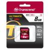 Karta SD 8 GB SDHC MLC Transcend, řada: Ultimate UHS 1 U1, Třída 10 85 °C -25 °C 600x