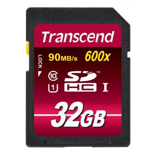 Karta SD 32 GB SDHC MLC Transcend, řada: Ultimate Třída 10, UHS 1 U1 85 °C -25 °C 600x