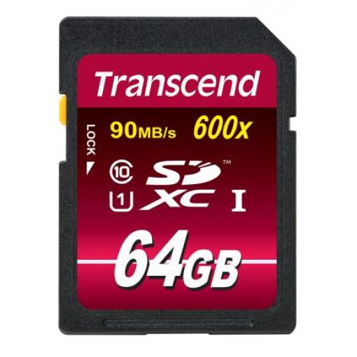 Karta SD 64 GB SDXC MLC Transcend, řada: Ultimate UHS 1 U1, Třída 10 85 °C -25 °C 600x