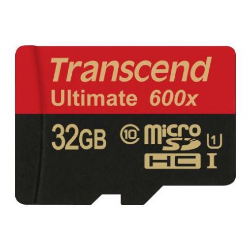 MicroSD 32 GB MicroSDHC MLC Transcend Třída 10, UHS 1 U1 85 °C -25 °C 600x