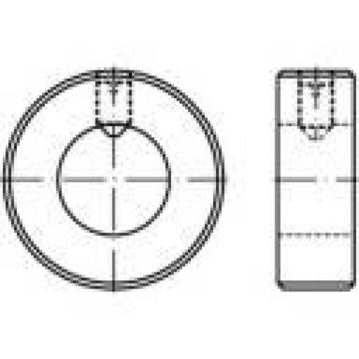 TOOLCRAFT 112388 stavěcí kroužky vnější Ø: 22 mm M6 DIN 705 ocel 10 ks